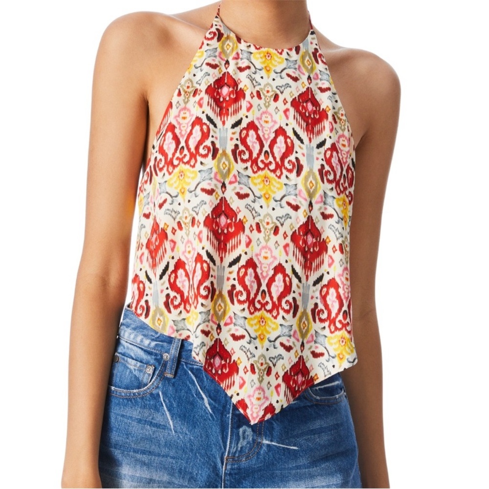 Colorful Halter Neck Women's Top